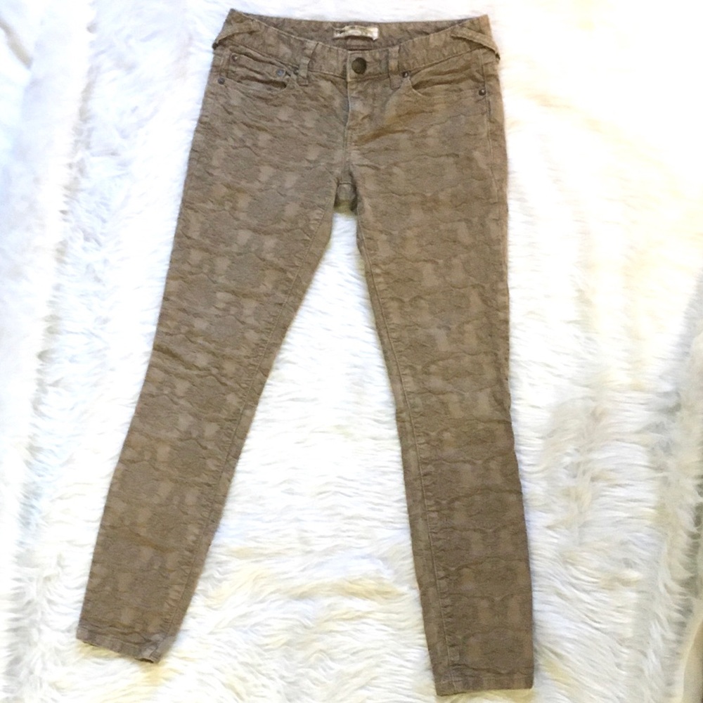 FP Tan Jacquard Print  Jeans 25
